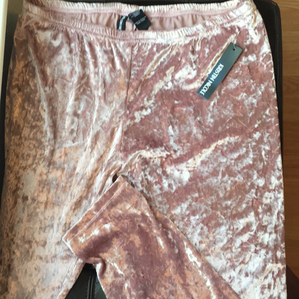 Crushed velvet leggings
